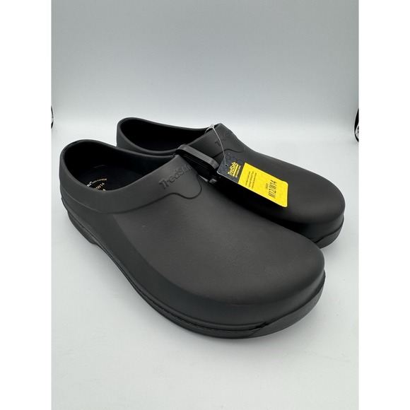 TredSafe Slip Resistant Clogs Black Shoes Unisex M12 / W14 Anti-Fatigue Comfort - Picture 1 of 10